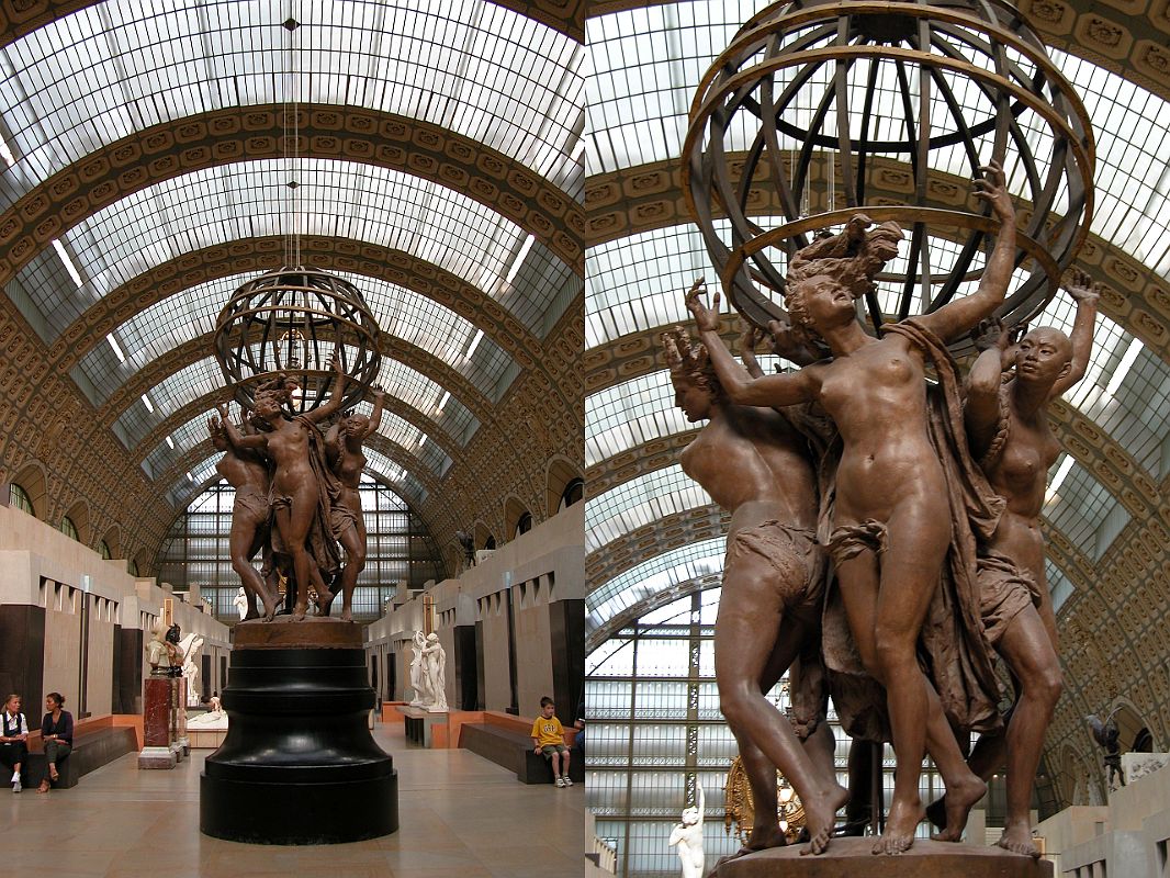 Paris Musee D'Orsay 03 Ground Floor Jean-Baptiste Carpeaux The Four Parts of the World Holding the Celestial Sphere 